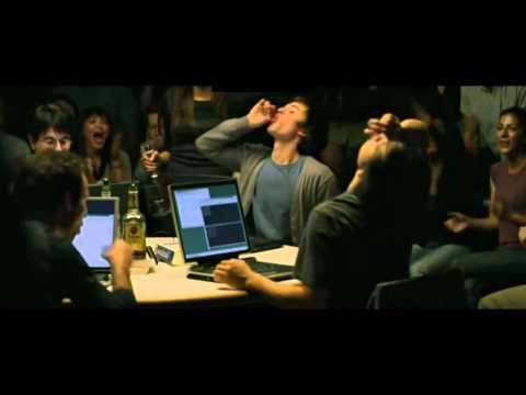 The Social Network - hacking and drinking scene